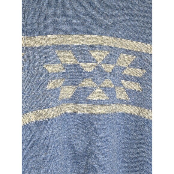 PENDLETON Washable Wool Women’s Size XL Open Cardigan Sweater Geometric Blue - Picture 6 of 8